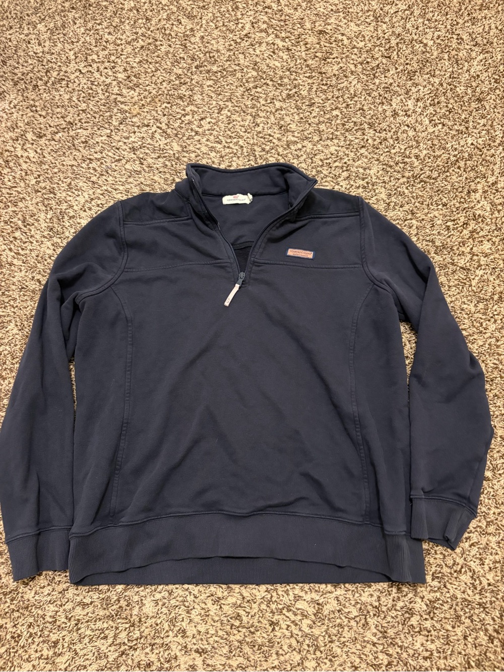 Vineyard Vines Navy Quarter-Zip Pullover Sweatshirt